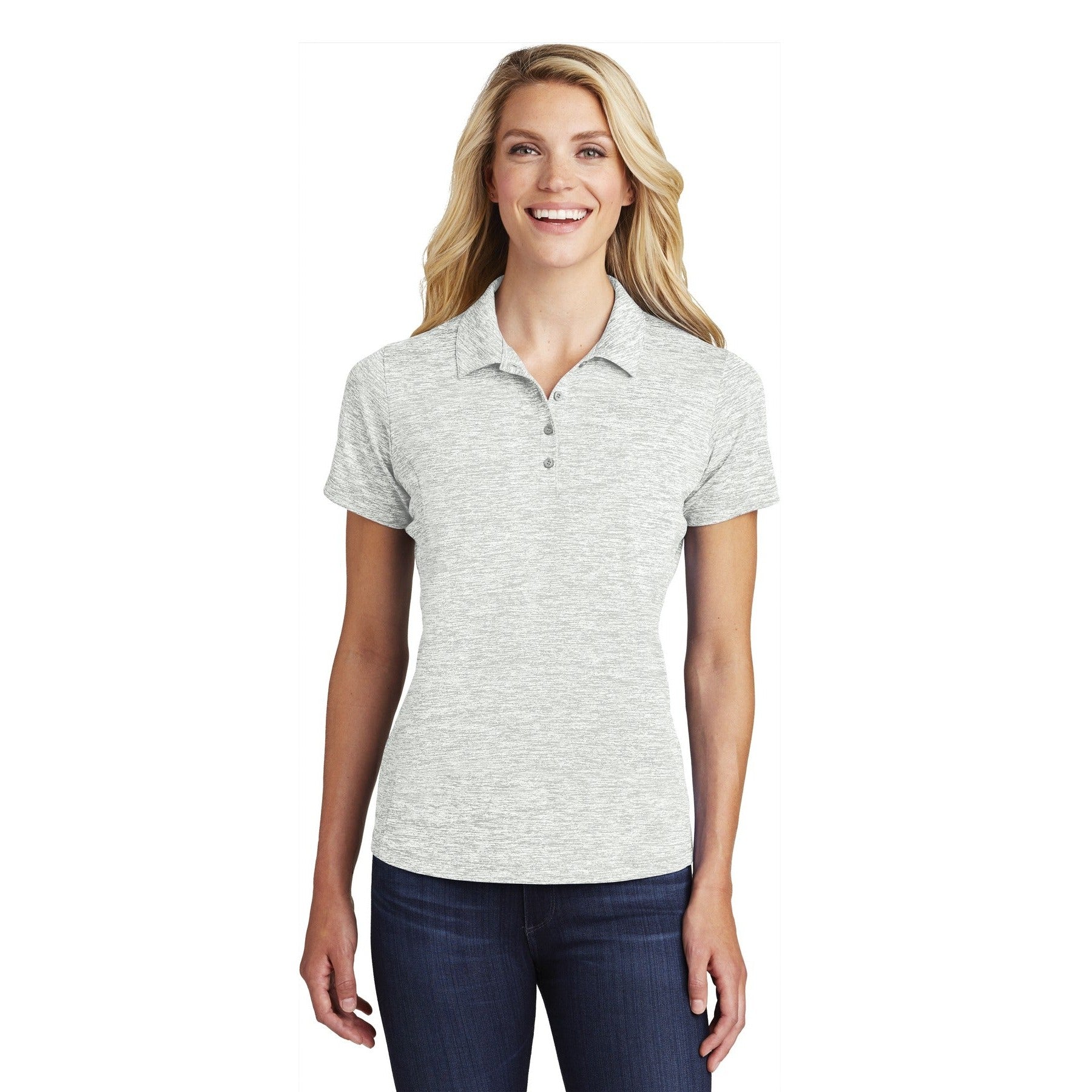 Sport-Tek-Sport-Tek ® Women's PosiCharge ® Electric Heather Polo. LST590-MedTech-6